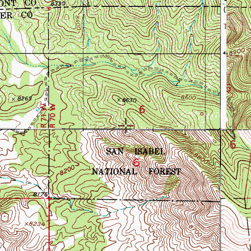 Topographic Map of Big Chief One Mine, CO