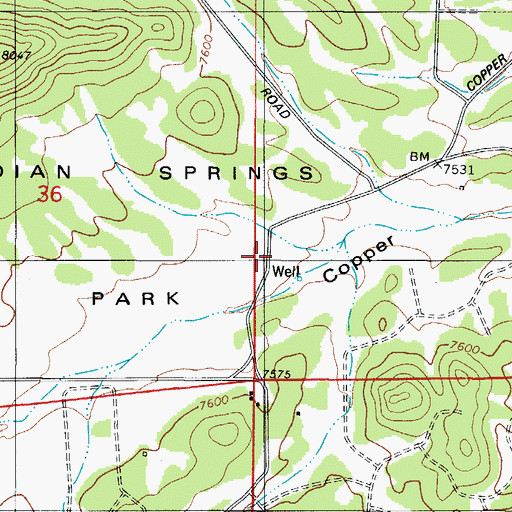 Topographic Map of Copper Girl Mine, CO