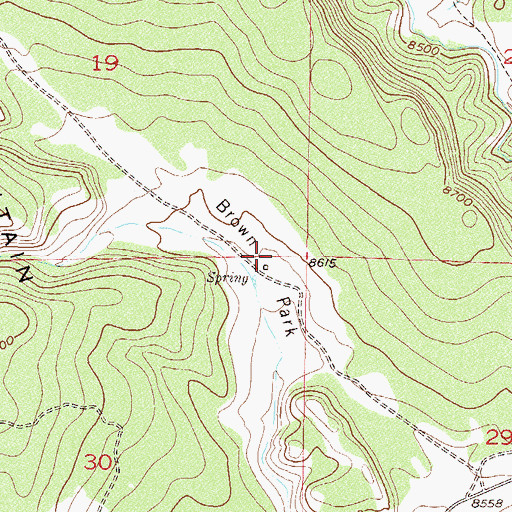 Topographic Map of Brown Park, CO