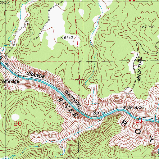 Topographic Map of School Section Mine, CO