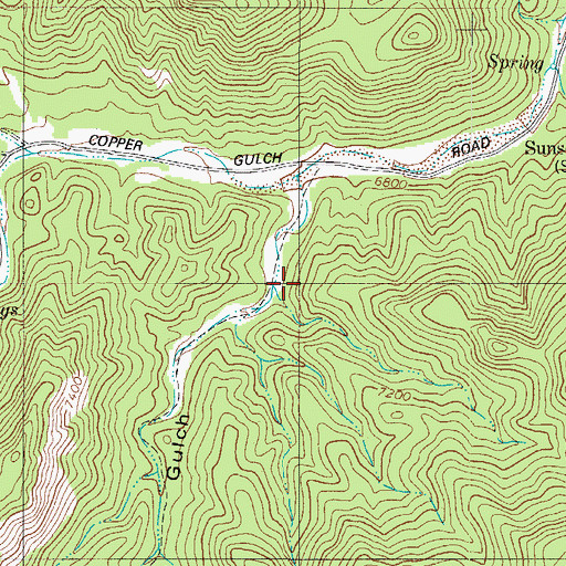 Topographic Map of Sunset Mine, CO