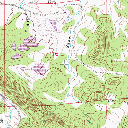 Topographic Map of Canon City Rainbow Stone Company Quarry, CO
