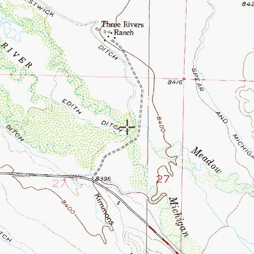 Topographic Map of Meadow Creek, CO