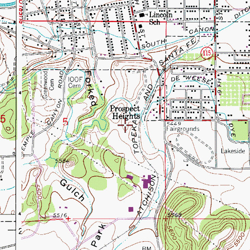Topographic Map of Nonac Mine, CO