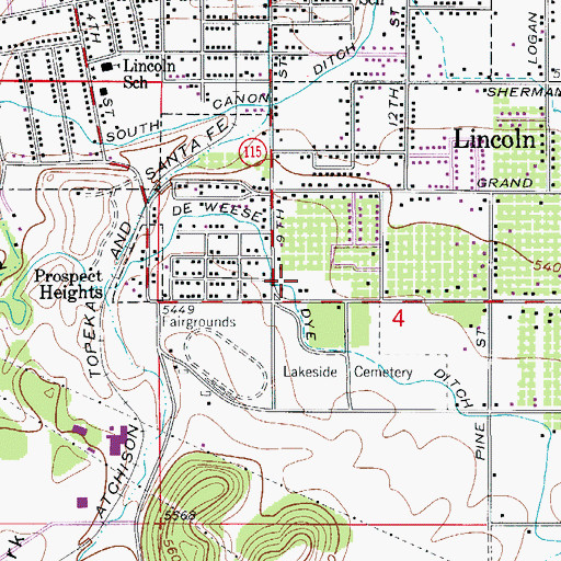 Topographic Map of Prentis Mine, CO