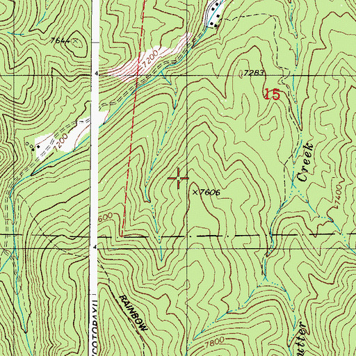 Topographic Map of Perry de Lellis Claim, CO