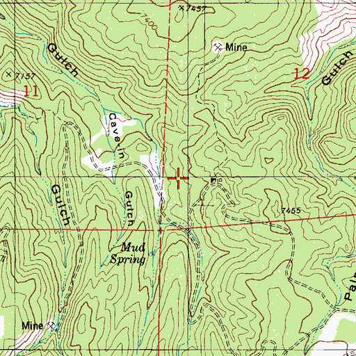 Topographic Map of Blue Spar Mine, CO