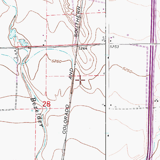 Topographic Map of Cabin Creek, CO