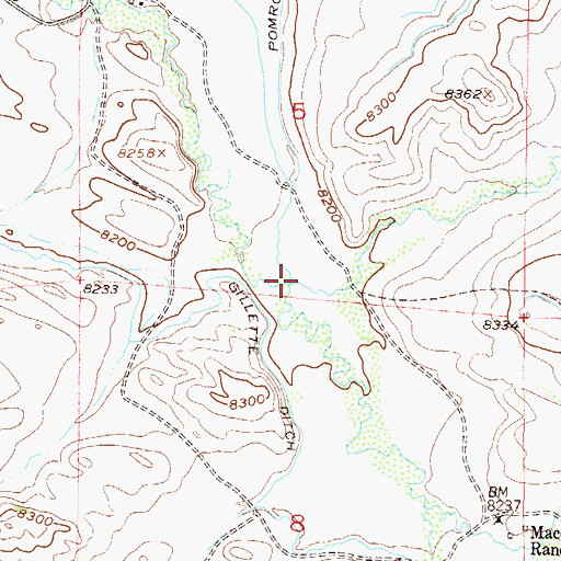 Topographic Map of Muddy Creek, CO