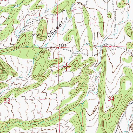 Topographic Map of Carson Mine, CO