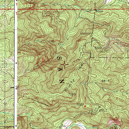 Topographic Map of Last Hope Claims, CO