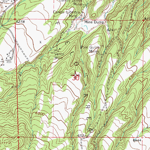 Topographic Map of Dorchester Number One Mine, CO