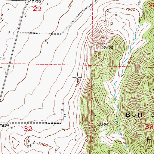 Topographic Map of Nutter Prospect, CO