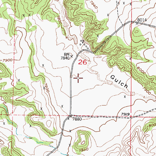 Topographic Map of Green Mountain Mine, CO