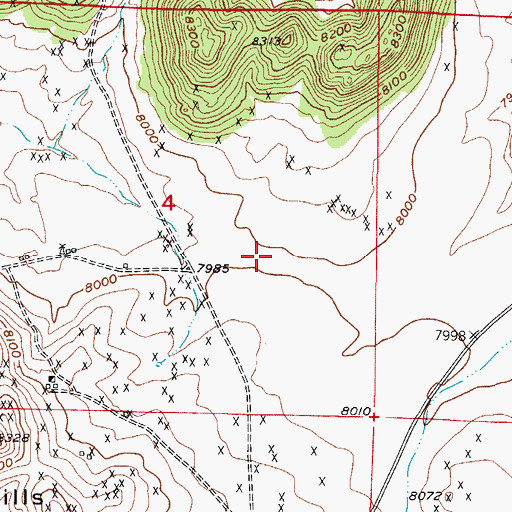 Topographic Map of Keystone Mine, CO