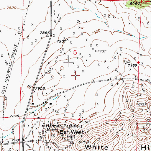 Topographic Map of Wahl Mine, CO