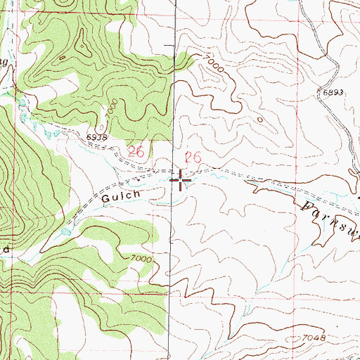 Topographic Map of Hubbard Gulch, CO