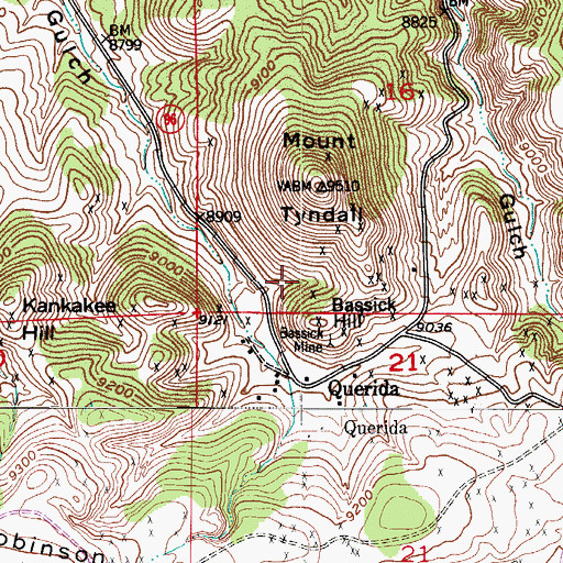 Topographic Map of Big Stake Nickel Mine, CO