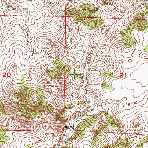 Topographic Map of Mystery Mine, CO