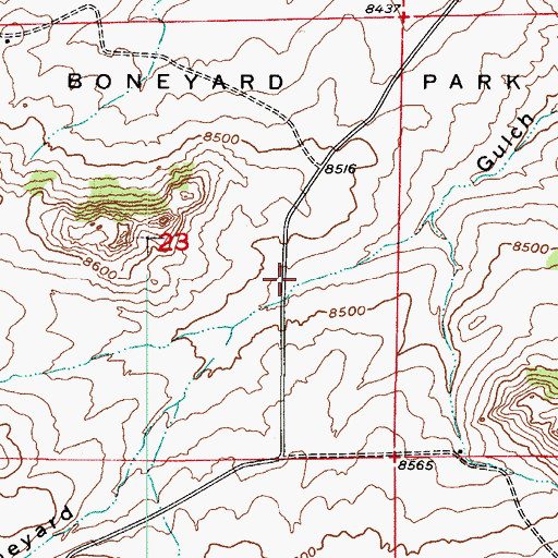 Topographic Map of Thorium Mountain Mine, CO