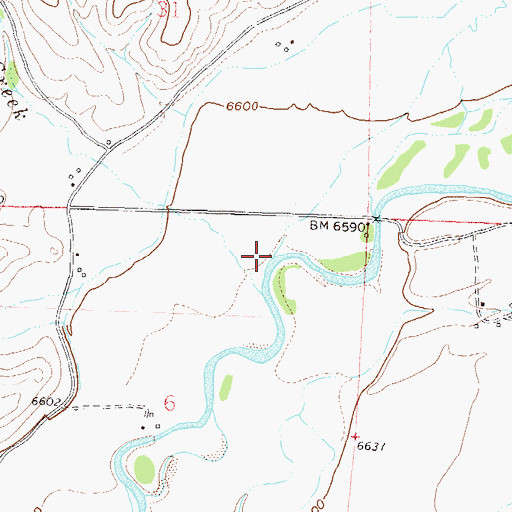 Topographic Map of Trull Creek, CO