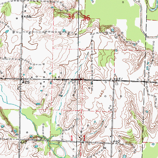 Topographic Map of Barnes School (historical), IL