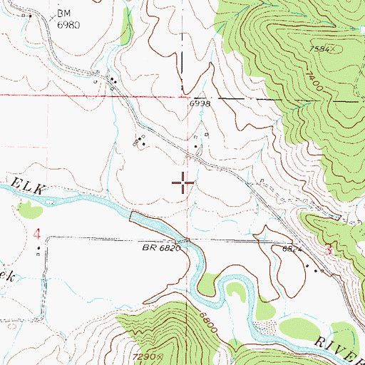 Topographic Map of Salt Creek, CO