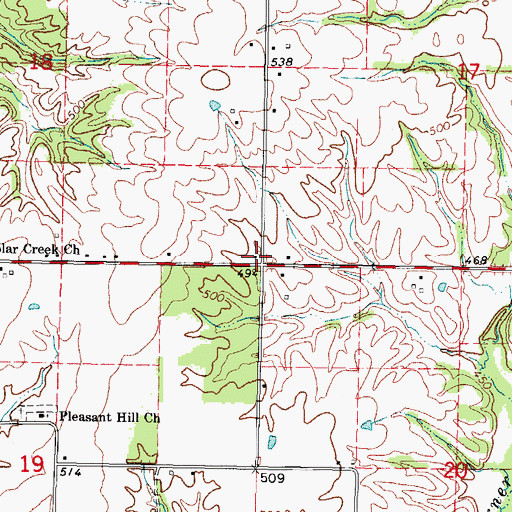 Topographic Map of Butterfly School (historical), IL