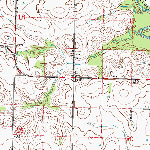 Topographic Map of Laird School (historical), IL