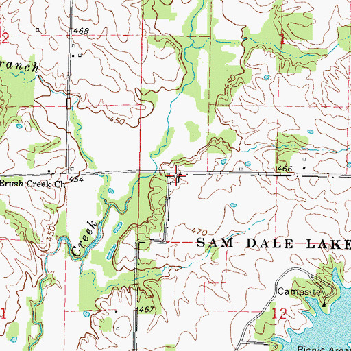 Topographic Map of New Hope School (historical), IL