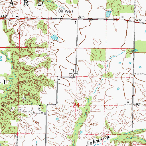 Topographic Map of North Taylor School (historical), IL
