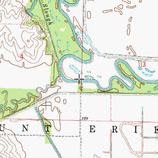 Topographic Map of Shannon Bridge (historical), IL