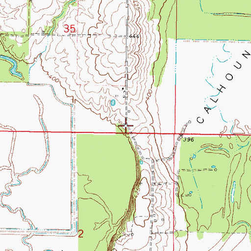 Topographic Map of South Ridge School (historical), IL