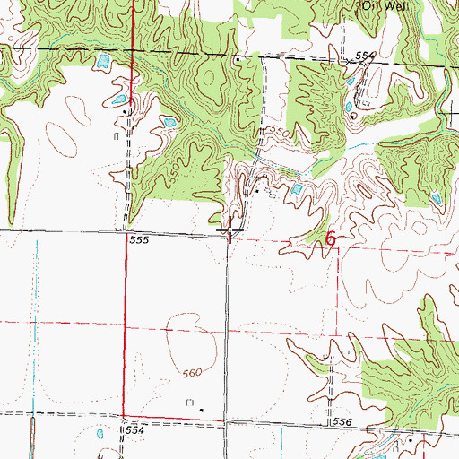 Topographic Map of Brick School (historical), IL