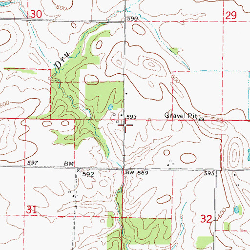 Topographic Map of Crab Apple School (historical), IL