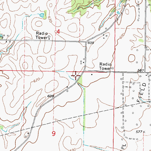 Topographic Map of Griggs School (historical), IL