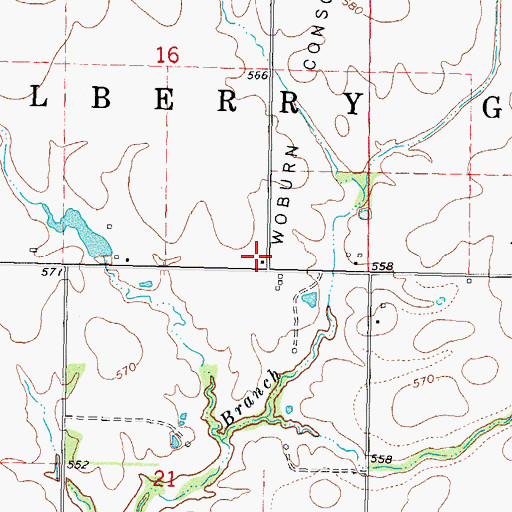 Topographic Map of Mahle School (historical), IL