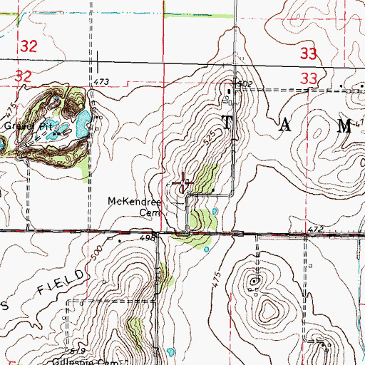 Topographic Map of McKendree Chapel (historical), IL
