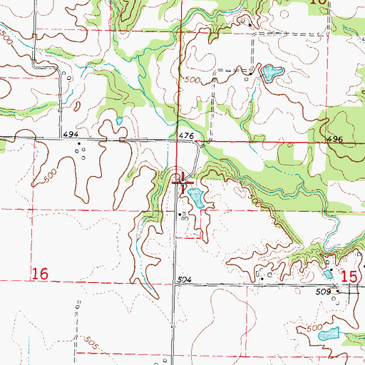 Topographic Map of Metcalf School (historical), IL