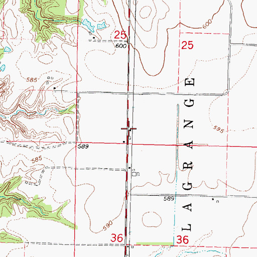 Topographic Map of Muddy School (historical), IL