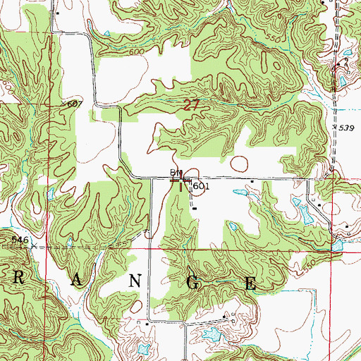 Topographic Map of Oak Grove School (historical), IL
