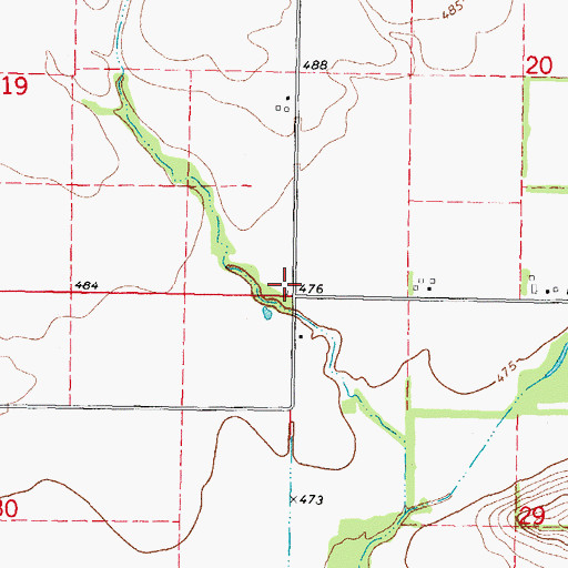 Topographic Map of Palmer School (historical), IL