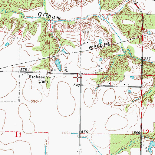 Topographic Map of Persimmon Grove School (historical), IL