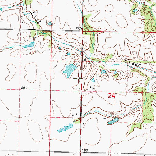 Topographic Map of Pleasant View School (historical), IL