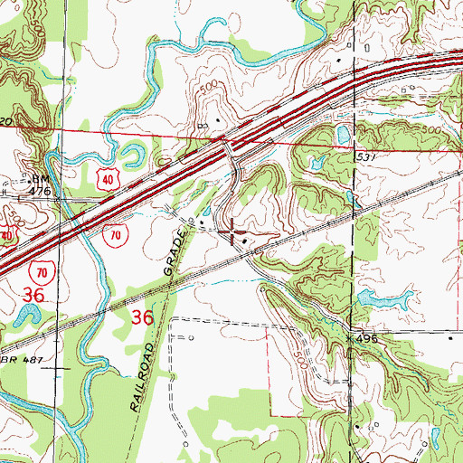 Topographic Map of Shoal School (historical), IL