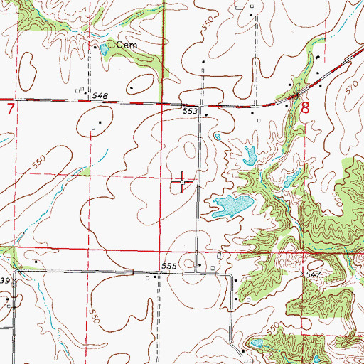 Topographic Map of Sinai School (historical), IL