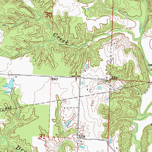 Topographic Map of Smith School (historical), IL