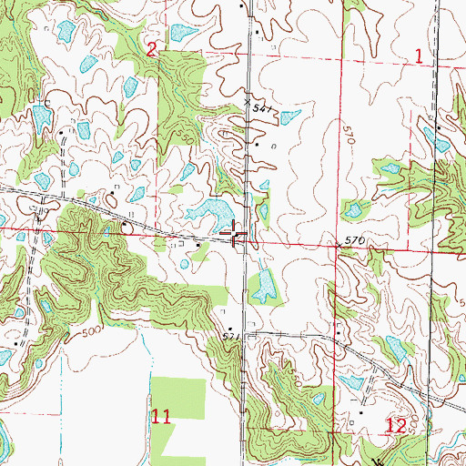 Topographic Map of Terrapin Ridge School (historical), IL