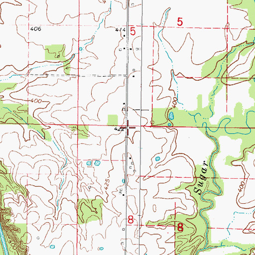 Topographic Map of Blood School (historical), IL