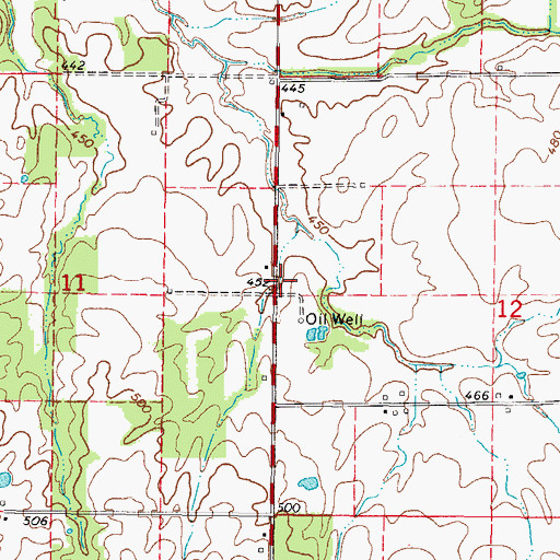 Topographic Map of Brown School (historical), IL